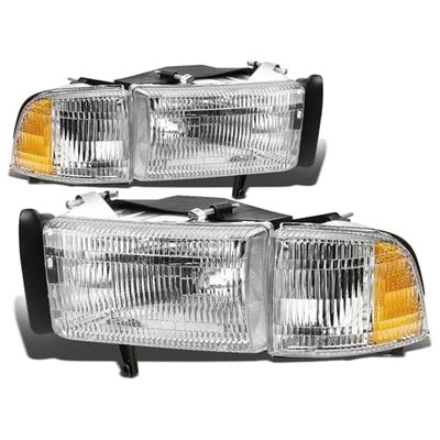 Auto Dynasty Headlights Assembly for 1994-2002 Dodge Ram 1500 2500 3500