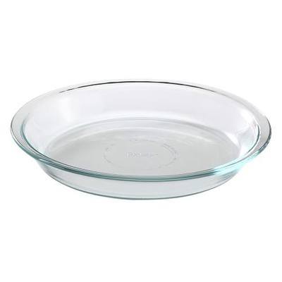 Pyrex Glass Bakeware Pie Plate 9" x 1.2" Pack of 2 - Clear - Original Genuine Pyrex - Made in the USA | Oven Safe | Nonporous Glass | Microwave Safe | Dishwasher Safe | Easy Clean | Baking Essentials