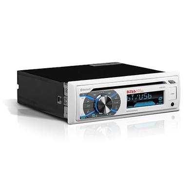 BOSS Audio Systems MR508UABW Marine Boat Stereo – Single Din, Bluetooth, CD DVD Player, AM/FM Radio Receiver, USB