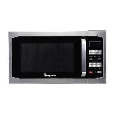 1.6 cu. ft. Countertop Microwave with Stainless Door | Countertop Microwave Oven, Stainless Steel, 1100W, Child Safety Lock, Defrost, Memory Function, Timer