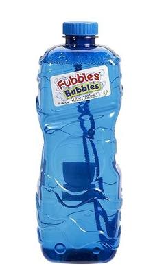 Little Kids Bubbles by Fubbles 64oz Non Toxic Bubble Solution | Refill Solution for Bubble Machines and Bubble Toys | Bubble Wand Included, Colors May Vary