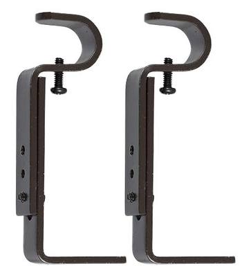 Urbanest Set of 2 Curtain Rod Bracket, Adjustable, Fits 3/4" Diameter rods, Bronze