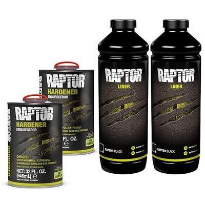Raptor Black Urethane Spray-On Truck Bed Liner Kit, Protective Paint With Spray Gun, For Tailgates & Trucks, Vehicle Undercoating, 2 Quart Kit