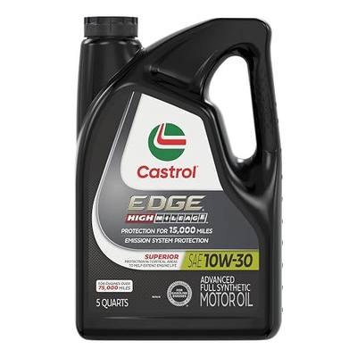 Castrol EDGE High Mileage 10W-30 Advanced Full Syn Motor Oil, 5 Quarts