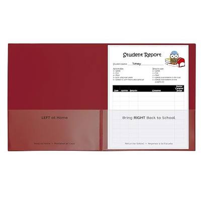 C-Line Classroom Connector School-to-Home Folders, Red, 25 per Box (32004)