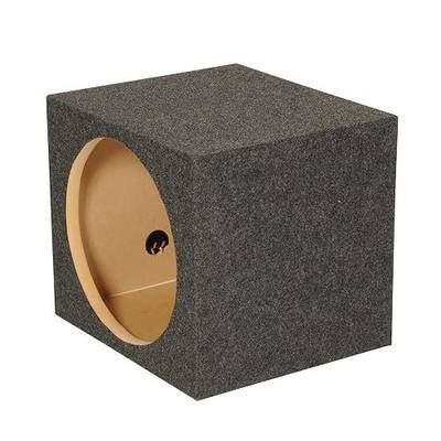 QPower 12 Inch Single Sealed Heavy-Duty Subwoofer Enclosure Box for Car