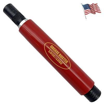 Grease Buster® - The Original, Made in The USA by LockNLube! Cleans and flushes Out Old Dried Grease from Fittings, pins, shafts, bushings, and Joints. Uses penetrating Fluid and Hydraulic Pressure.