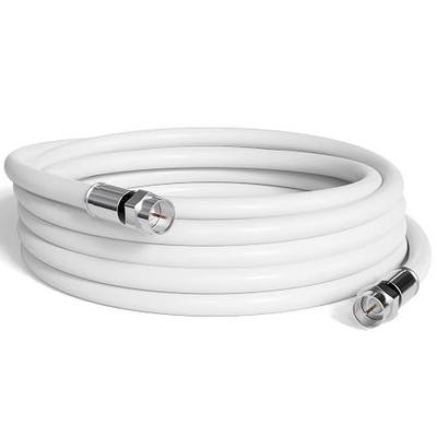 THE CIMPLE CO - RG6 Coaxial Cable 50 FT - RG6 Coax Cable for TVs, Antennas, Internet, CATV, Audio/Video - Dual Shielded Indoor/Outdoor Coax Wire 50 Feet (15 Meters), White
