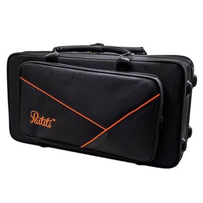 Paititi PTALTLW102 Lightweight Alto Saxophone Case Durable with Backpack Straps, Black/Yellow