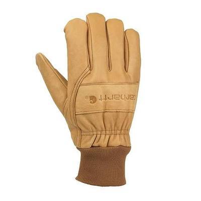 Carhartt Men's Insulated Leather Gunn Cut (Knit Cuff)