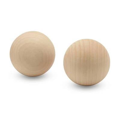 3 inch Wooden Round Ball, Bag of 2 Unfinished Natural Round Hardwood Balls, Smooth Birch Balls, for Crafts and DIY Projects (3 inch Diameter) by Woodpeckers