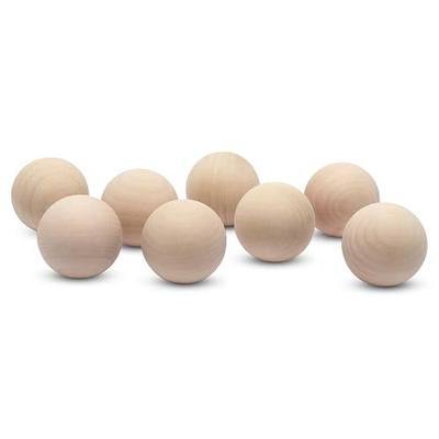 2 inch Wooden Round Ball, Bag of 10 Unfinished Natural Round Hardwood Balls, Smooth Birch Balls, for Crafts and DIY Projects (2 inch Diameter) by Woodpeckers