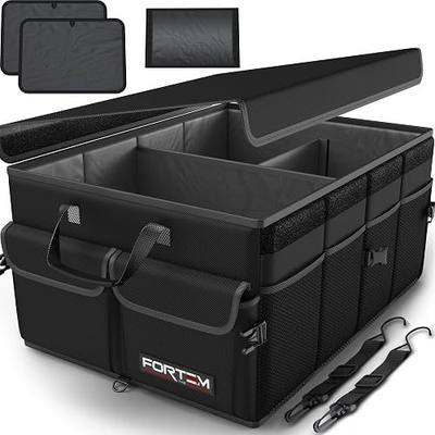 FORTEM Trunk Organizer For SUV Car Trunk Organizer, Foldable Storage, Car Accessories for Women Men, Collapsible Bag, 600D Oxford, Non Slip Bottom, Straps, Soft Cover (50L)