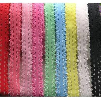 Picot Elastic Ribbon 16 Yards 3/4 inch Colorful Stretch Lace Trim for Panties Soft Baby Elastic Headbands for Sewing Lingerie DIY Crafts