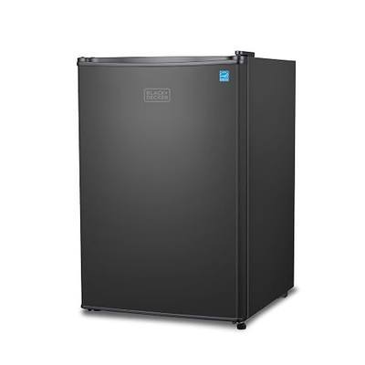 BLACK+DECKER 2.5 Cu. Ft. Compact Refrigerator, Energy Star, BCRK25B, Black | Energy Star Certified, Single Door Mini Fridge with Chiller Compartment, Personal Fridge for Home or Dorm, R600a Refrigerant