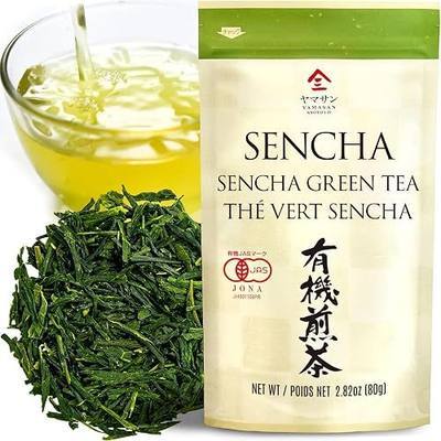 YAMASAN KYOTO UJI Sencha Green Tea Loose Leaf, JAS Certified Organic Japanese Tea from Uji, Kyoto, 80g Bag, Sencha Tea, Loose Leaf