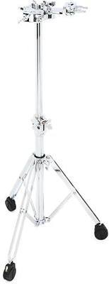 Gibraltar 9000 Series Heavy Duty Double Tom Stand, Double Braced Base with 3 Integrated Clamps for Toms Cymbals and Percussion, Space Saving Multi-Mount Drum Hardware for Stage and Studio (9713PM)