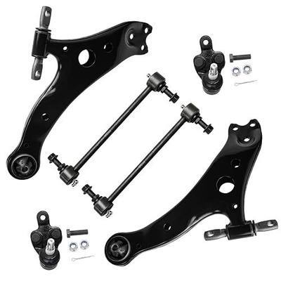 Detroit Axle - Front 6pc Control Arms Kit for Toyota Camry Highlander Solara, Lexus ES300 RX330 RX350 RX400h, 2 Lower Control Arms 2 Lower Ball Joints 2 Sway Bar Links Replacement