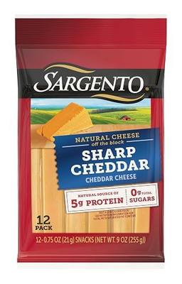 Sargento Sharp Cheddar Natural Cheese Sticks, 12-Count