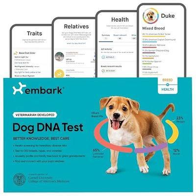Embark Breed & Health Dog DNA Test - 400+ Breeds, 270+ Health Conditions, Allergy Risk Score, Relatives, and More