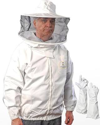 Forest Beekeeping Jacket, 100% Cotton Bee Jacket with Veil and Gloves, S