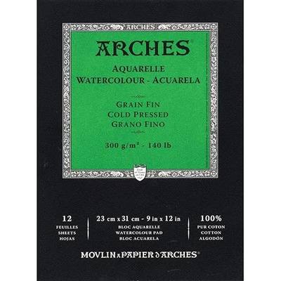 Arches Watercolor Paper Pad, 140 pound, Cold Press, 9"x12"