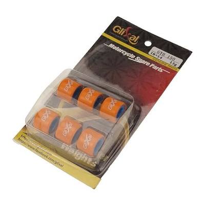 Glixal ATKS-04021 18x14mm High Performance Racing Variator Roller Weights Set 152QMI 157QMJ GY6 125cc 150cc Scooter Moped ATV Go-Kart (13 gram)