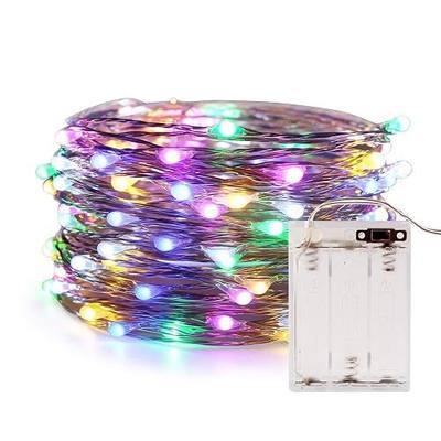 ANJAYLIA Fairy Lights, Multicolor 16.5Ft/5M 50leds Bright String Light Party Home Valentine's Day Festival Decorations Battery Operated Lights(RGB)
