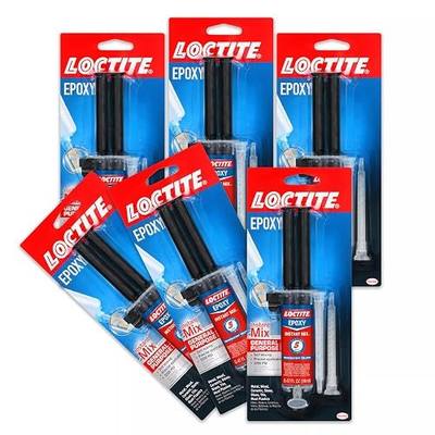 Loctite Epoxy Instant Mix, Translucent Yellow, 0.47 fl. oz. Syringe, 6 Pack - 5 Minute Set, Strong Bonding 2 Part Epoxy