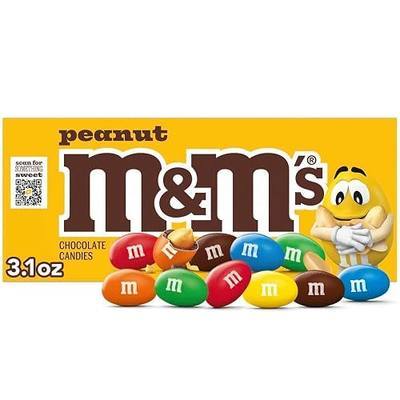 M&M'S Peanut Chocolate Candy Movie Theater Box, 3.1-Ounce Box | M&M'S Peanut Chocolate Candy in a 3.1-ounce candy box for movie candy, theater box candy, and snack breaks