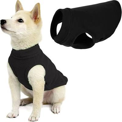 Gooby - Stretch Fleece Vest, Pullover Fleece Vest Jacket Sweater for Dogs, Black, Medium