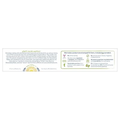 Tom's of Maine Natural Fluoride Free Botanically Bright Toothpaste, Peppermint, 4.7 Ounce, 6 Count (Pack of 1)