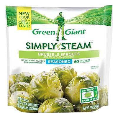 Green Giant Simply Steam, Seasoned Brussel Sprouts with Salt & Pepper, 9 Ounce (Frozen)