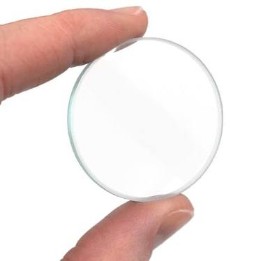 Double Convex Lens, 50mm Focal Length, 1.5" (38mm) Diameter - Spherical, Optically Worked Glass Lens - Ground Edges, Polished - Great for Physics Classrooms - Eisco Labs