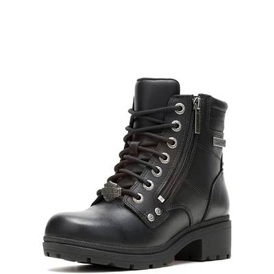 Harley-Davidson FOOTWEAR Womens Inman Mills Casual Boots Ankle Low Heel 1-2"