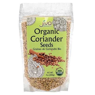 Jiva USDA Organic Coriander Seeds Whole 7 Ounce - New!