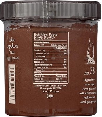 Talenti, Sorbetto Chocolate, 16 Ounce