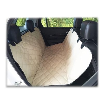 Walky Dog Deluxe XL Rear Seat, Hammock Seat Cover for Full Size Cars Trucks and SUVs (Tan)