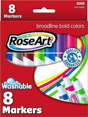 RoseArt Bold Washable Broadline Markers 8-Count Packaging May Vary (3005VA-24)