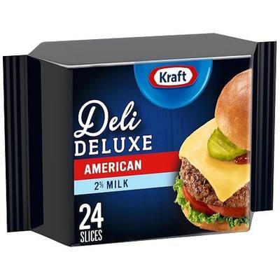 Kraft Deli Deluxe Cheese Slices, 24 Slices, 2% Milk American, 16 oz Pack
