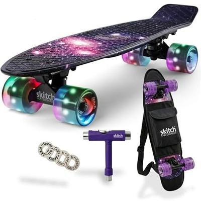 SKITCH Skateboards for Kids, Teens and Adults | Premium Skateboard Gift Set for Beginners and Pros Complete with Mini Cruiser Board + Skateboard Backpack + Video Course + Speed Control + Skate Tool