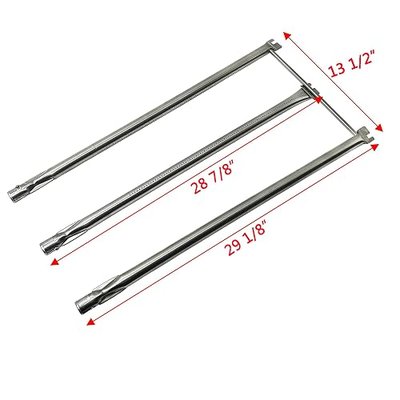 Parts DA105 7506 29" Stainless Steel Burner Tubes Set for Weber Genesis I - IV, Genesis Platinum I & II, Platinum B/C, Genesis Gold B/C (2000-2001) Gas Grill (with Side Control Panel)