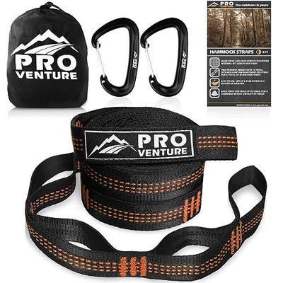 Hammock Straps and 2 Carabiners, 30+2 Loops, 1200lbs Breaking Strength (500lbs Rated) | 100% Non-Stretch, Lightweight, Portable Camping - Quick, Easy Setup | Heavy Duty + Tree Friendly