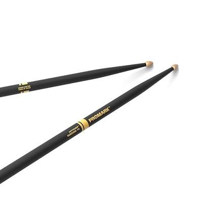 ProMark Forward Rebound 7A ActiveGrip Drumsticks, R7AAG, Tacky Active Grip Finish, Black Drum Sticks, Acorn Tip, Hickory Wood - 1 Pair