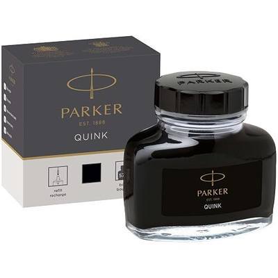 Parker Fountain Pen Ink Bottle, Black QUINK Ink, 57 ml Fountain Pen Refill