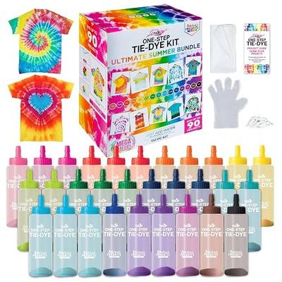 Tulip One-Step Tie-Dye Kit Ultimate Summer Bundle, Giant Classroom Pack, Tie Dye for Large Groups and Parties, Durable Results - Includes 30 Bottles, Comes with Easy Techniques for Beginners