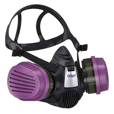 Dräger X-plore 3500 Respirator Mask + Multi-Gas/P100 Combination Cartridge (OV/AG/HF/FM/CD/AM/MA/HS/P100) NIOSH-certified