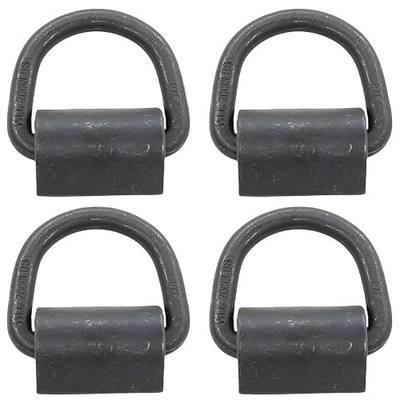 (Pack of 4) 3/8" 2,000Lbs Working Load Limit WLL Capacity Weld-on Flip D-Ring Anchor