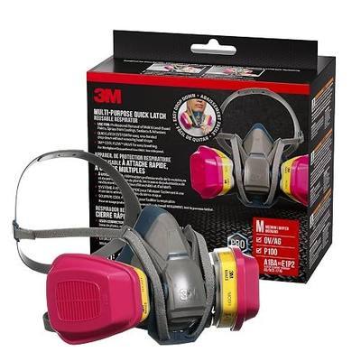 3M Multi-Purpose Quick Latch Reusable Respirator 65023QLH1-DC, OV/AG/P100, Mdm, 1-Fcpc, 1-pr of 60923 Crtrdg/Fltrs