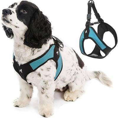 Gooby - Escape Free Easy Fit Harness, Small Dog Step-in Harness for Dogs that Like to Escape Their Harness, Turquoise, Small